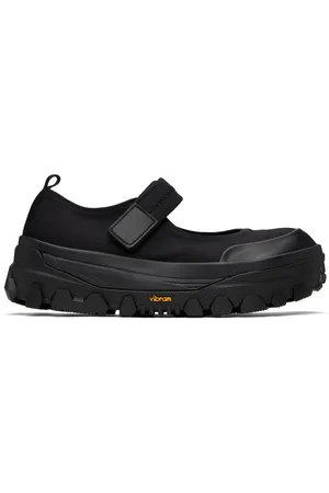 AMOMENTO Black Vibram Mary Jane Ballerina Flats
