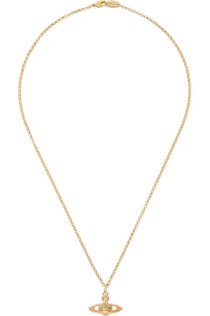 Vivienne Westwood Gold Mini Bas Relief Orb Pendant Necklace
