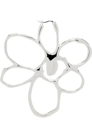 PAM PERKS AND MINI Silver Rough Gesture Frame Single Earring