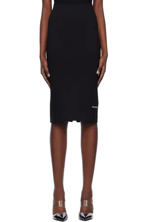 Alaïa Black Zip Midi Skirt