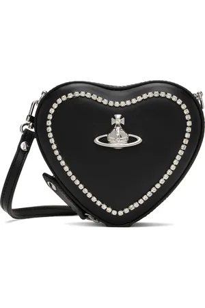 Vivienne Westwood Black Mini Heart Crossbody Bag