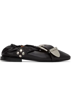TOGA PULLA SSENSE Exclusive Brown Buckle Ballerina Flats