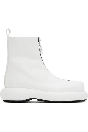 Jil Sander White Zip Boots