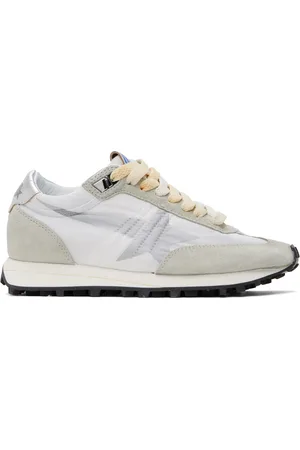 Golden Goose White & Gray Marathon Sneakers