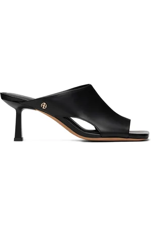 ANINE BING Black Hoxton Heeled Sandals