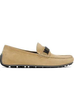Moschino Beige Driver Loafers