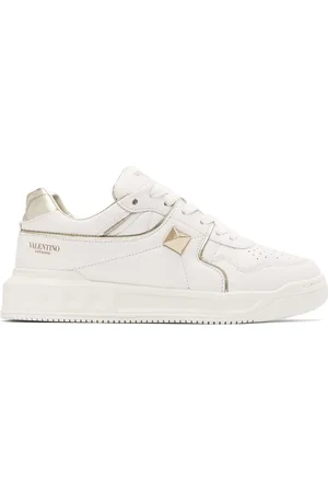 VALENTINO GARAVANI White One Stud Low-Top Sneakers