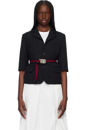 Comme des Garçons Navy Wool Gabardine Medium Blazer