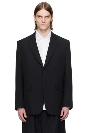 Comme des Garçons Black Wool Gabardine Blazer