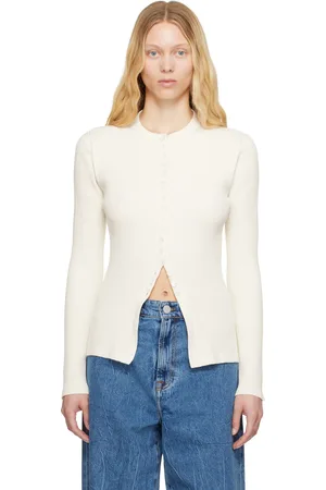 Rohe Off-White Elongated Rib Cardigan