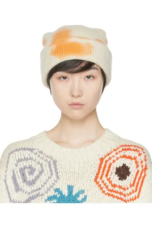 THE ELDER STATESMAN Orange Hot Ranger Beanie