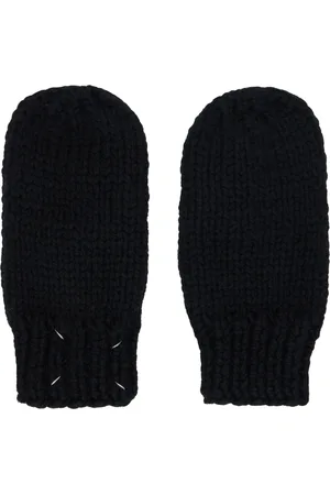 Maison Margiela Black Childish Stitches Mittens