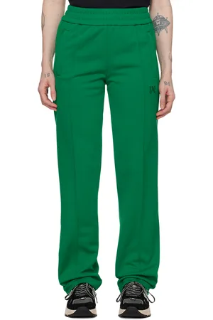Palm Angels Green Monogram Track Pants