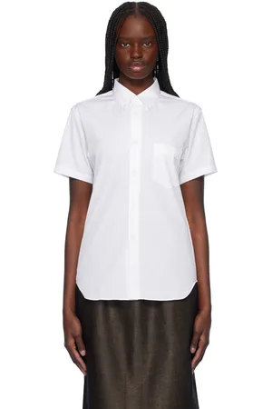 Comme des Garçons White Cotton Poplin Plain Shirt