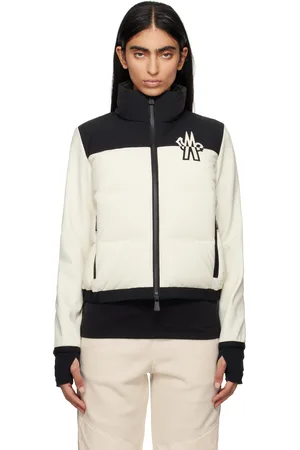 Moncler Off-White & Black Maglia Down Jacket