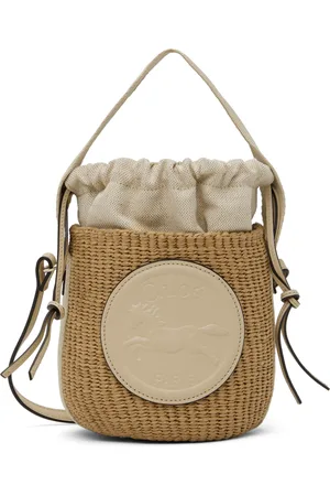 Chloé Beige Small Horse Medal Basket Bag