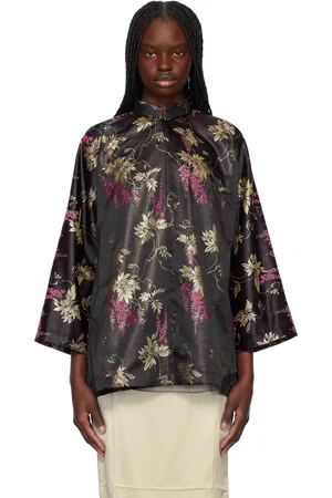 Comme des Garçons Black Jacquard Pattern Shirt