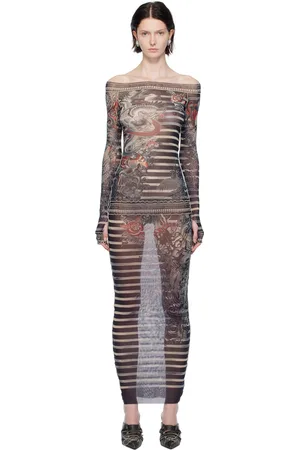 Jean Paul Gaultier Navy Mariniere Maxi Dress