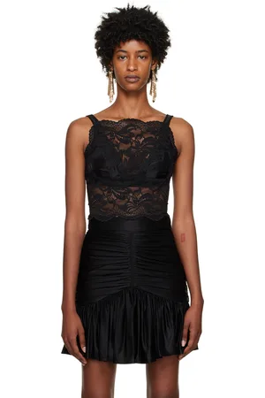 Paco rabanne Black Cropped Tank Top