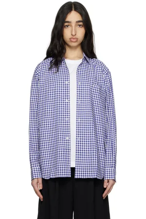 Comme des Garçons Blue & White Gingham Shirt