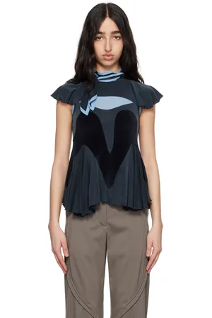 Kiko Kostadinov Navy Travel Jersey Top