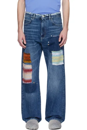 Marni Blue Patchwork Denim Jeans