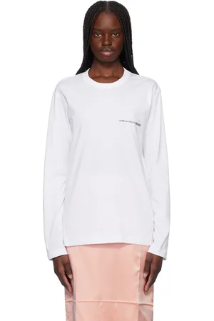 Comme des Garçons White Basic Logo L/S Jersey T-shirt