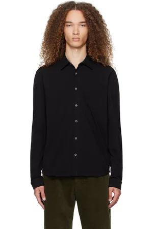 Sunspel Black Patch Pocket Shirt