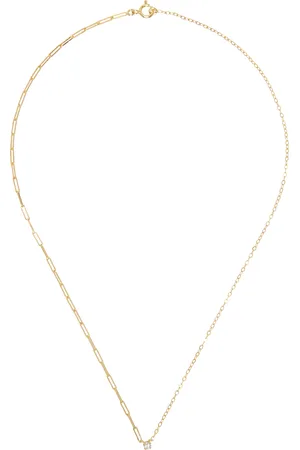 YVONNE LÉON Gold Solitaire Diamant Necklace