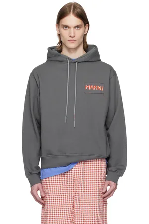 Marni Gray Loopback Cotton Jersey Hoodie