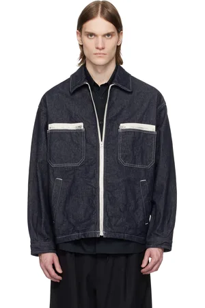 Comme des Garçons Navy Garment Washed Denim Jacket