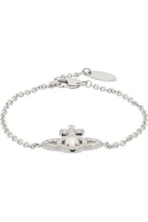 Vivienne Westwood Silver Olympia Faux-Pearl Chain Bracelet