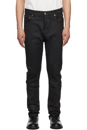 Rick Owens Black Hollywood Detroit Cut Jeans