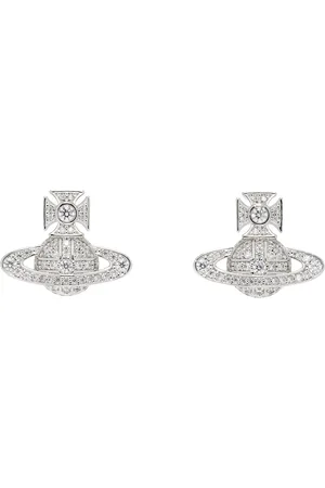 Vivienne Westwood Silver Carmela Bas Relief Earrings