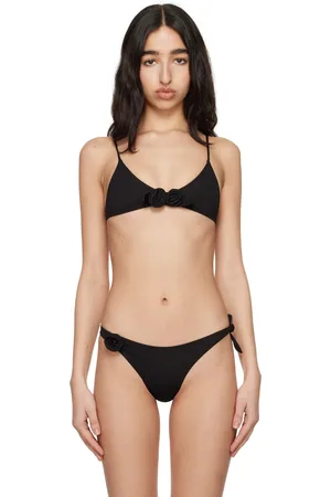 COPERNI Black Flower Bikini Top