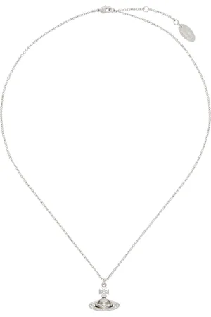 Vivienne Westwood Silver Pina Small Bas Relief Pendant Necklace