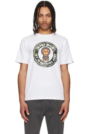 BAPE White 1st Camo Milo Busy Works T-shirt