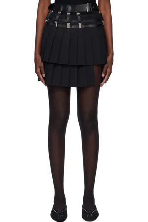NOIR KEI NINOMIYA Black Wool Polyester Gabardine Miniskirt