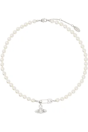 Vivienne Westwood Silver & White Lucrece Faux-Pearl Necklace