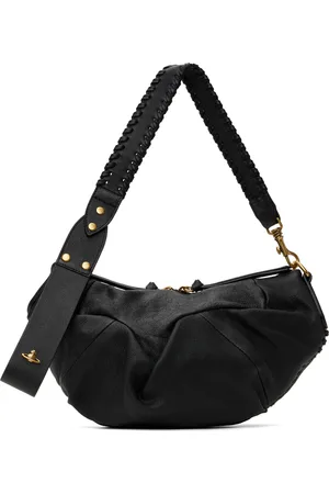 Vivienne Westwood Black Small Agnes Shoulder Bag
