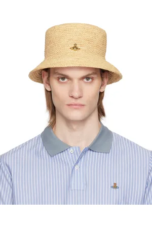 Vivienne Westwood Beige Raffia Bucket Hat