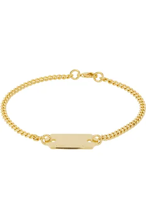 In Gold We Trust SSENSE Exclusive Gold Cable Price Tag Bracelet