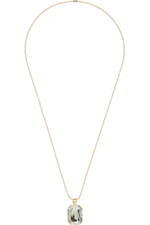 In Gold We Trust Gold Leather Ice Long Necklace