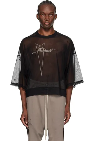 Rick Owens Black Champion Edition Tommy Cropped T-Shirt