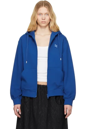 Ader Error Blue Sig; TRS Tag 01 Zip-Up Hoodie