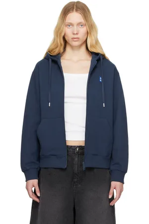 Ader Error Navy Sig; TRS Tag 01 Zip-Up Hoodie