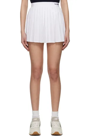 Sporty & Rich White Serif Logo Anae Miniskirt