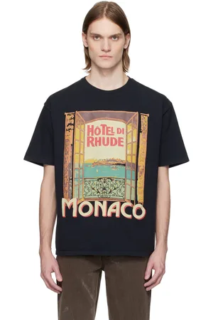 Rhude Black Hotel Di Monaco T-shirt