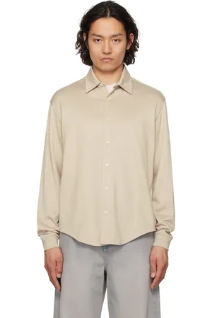 Lady White Co. Off-White L/S Jersey Button Down Shirt