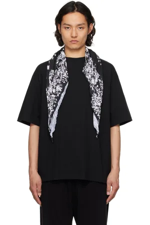 We11 Done Black Wrinkled Muffler T-shirt